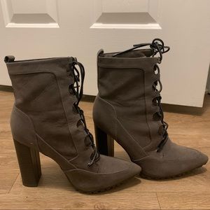 Pointed Lace Up Booties size 8.5